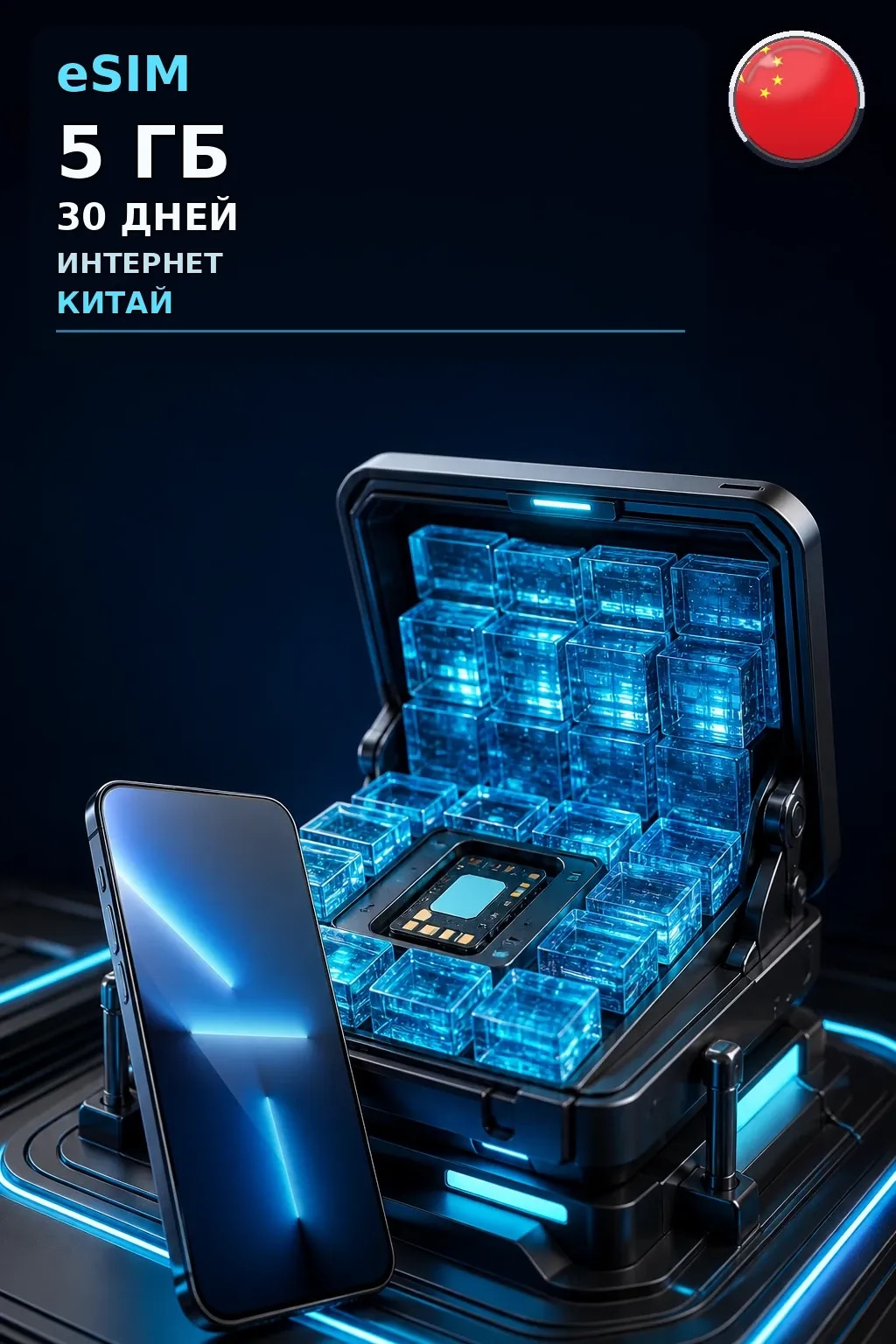 eSIM Китай — 5 ГБ, 30 дней — интернет