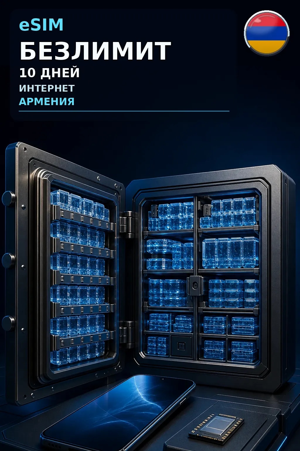 eSIM Армения — БЕЗЛИМИТ, 10 дней — интернет