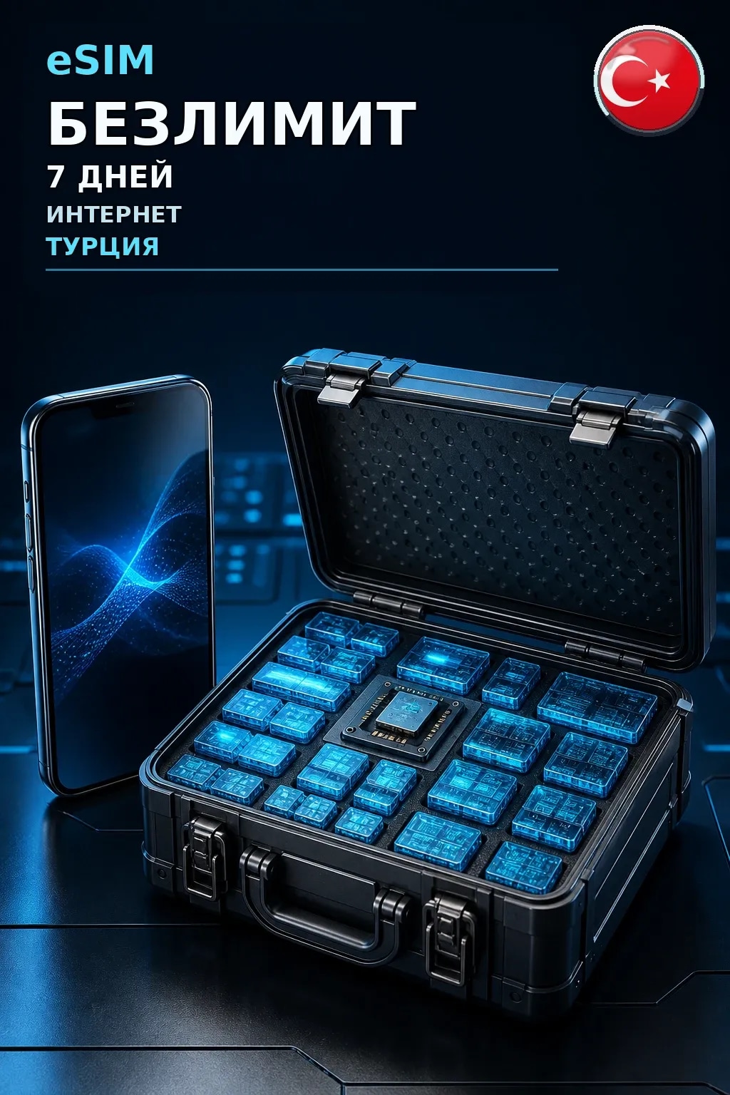 eSIM Турция — БЕЗЛИМИТ, 7 дней — интернет