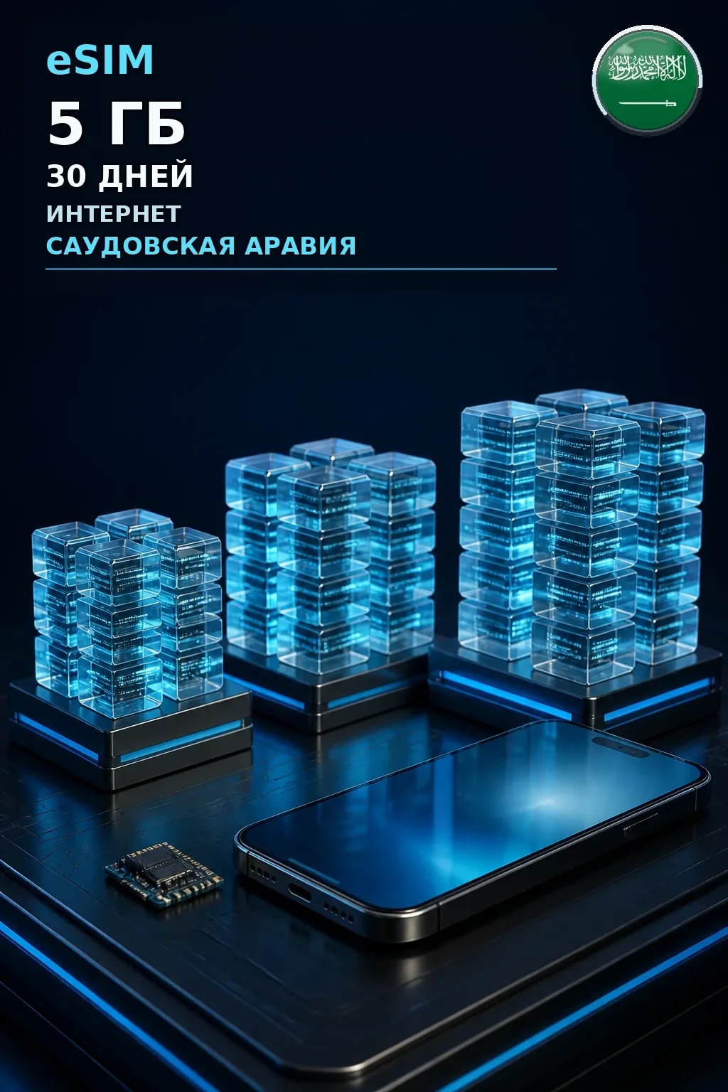 eSIM Саудовская Аравия — 5 ГБ, 30 дней — интернет