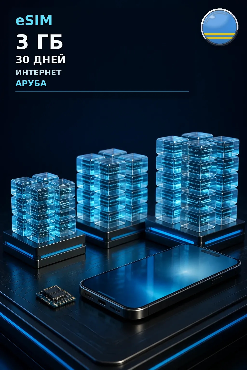 eSIM Аруба — 3 ГБ, 30 дней — интернет