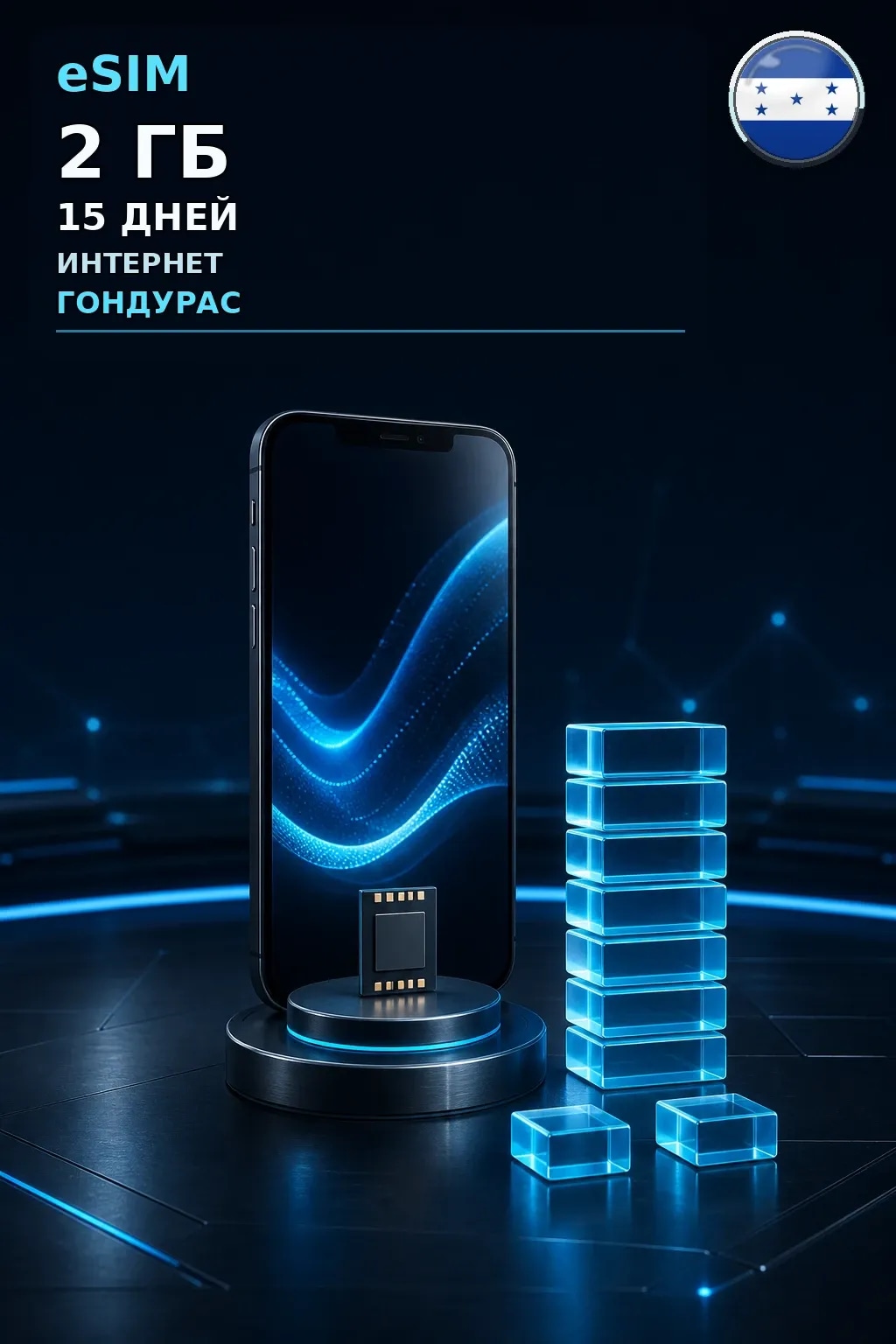 eSIM Гондурас — 2 ГБ, 15 дней — интернет