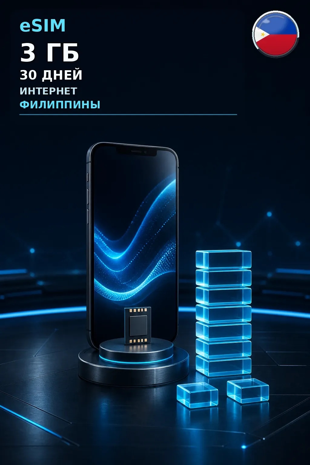 eSIM Филиппины — 3 ГБ, 30 дней — интернет