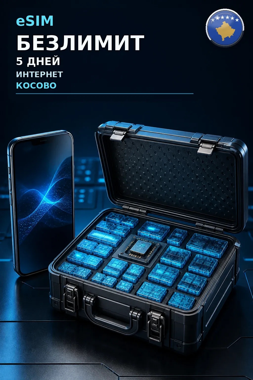 eSIM Косово — БЕЗЛИМИТ, 5 дней — интернет